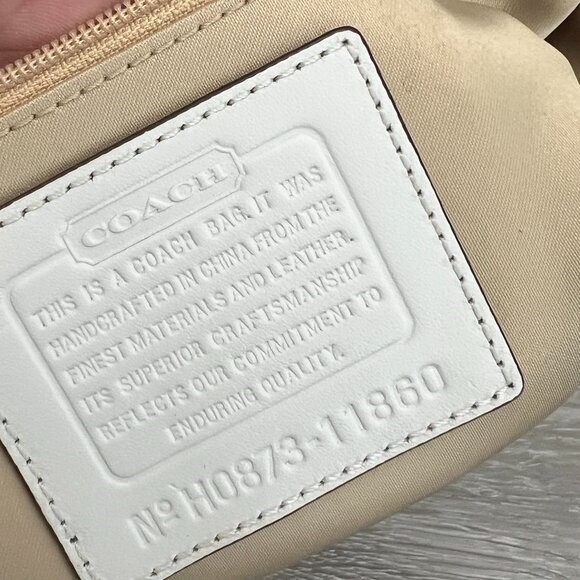 Coach Signature Brown and Cream Shoulder Bag - Picture 9 of 9